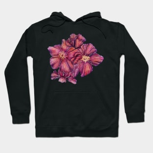 big red watercolor flowers Hoodie